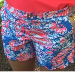 NWT Lilly Pulitzer Buttercup Shorts Bay Blue Pop Pop Glow BRAND NEW NEVER WORN